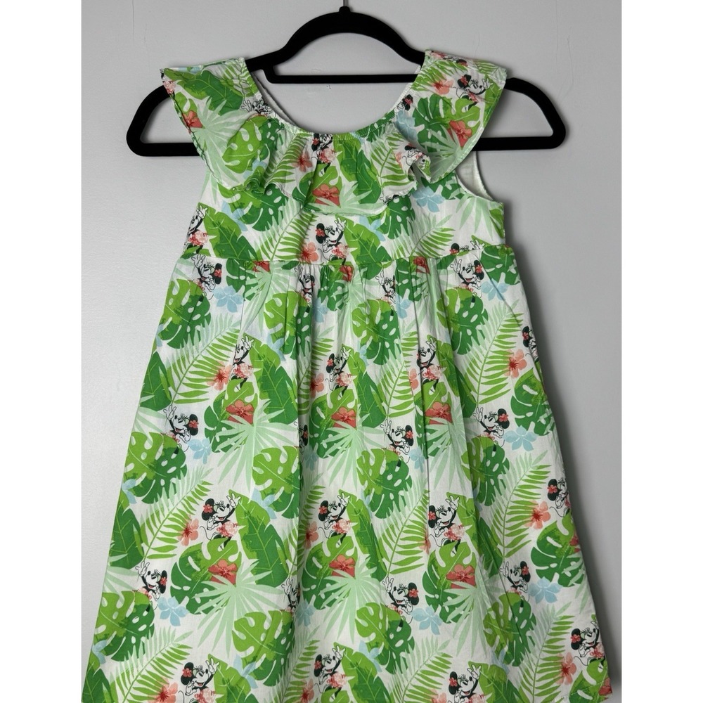 Disney Girls Minnie Mouse Hawaiian Tropical Dress Size 7-8 Summer Beach Cruise